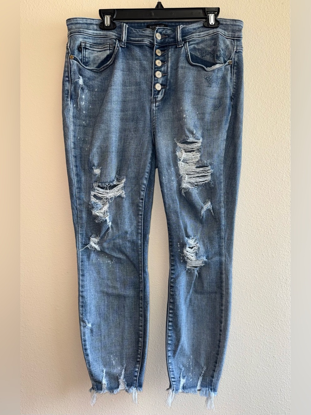REDUCED FOR QUICK SALE - Judy Blue High-Rise Distressed Skinny Jeans Size 16